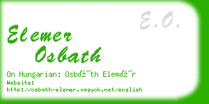 elemer osbath business card